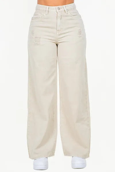 American Bazi High Waist Distressed Wide Leg Jeans for Women – TrendifyDeal
