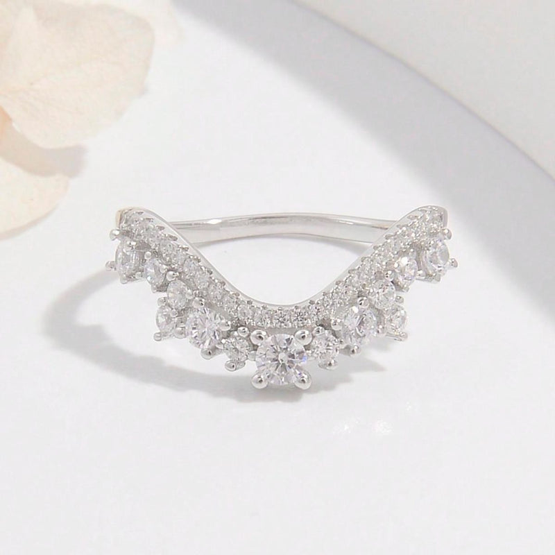 925 Sterling Silver Inlaid Zircon Ring Trandify Deal