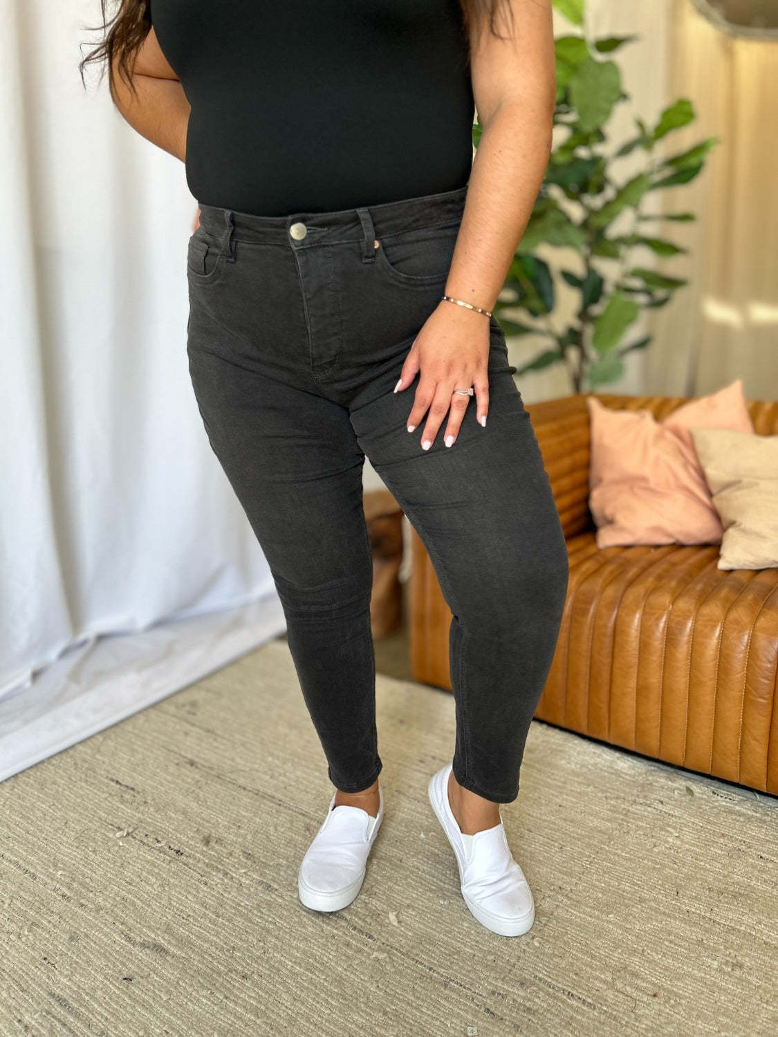 RFM Full Size High Rise Tummy Control Skinny Jeans Trandify Deal