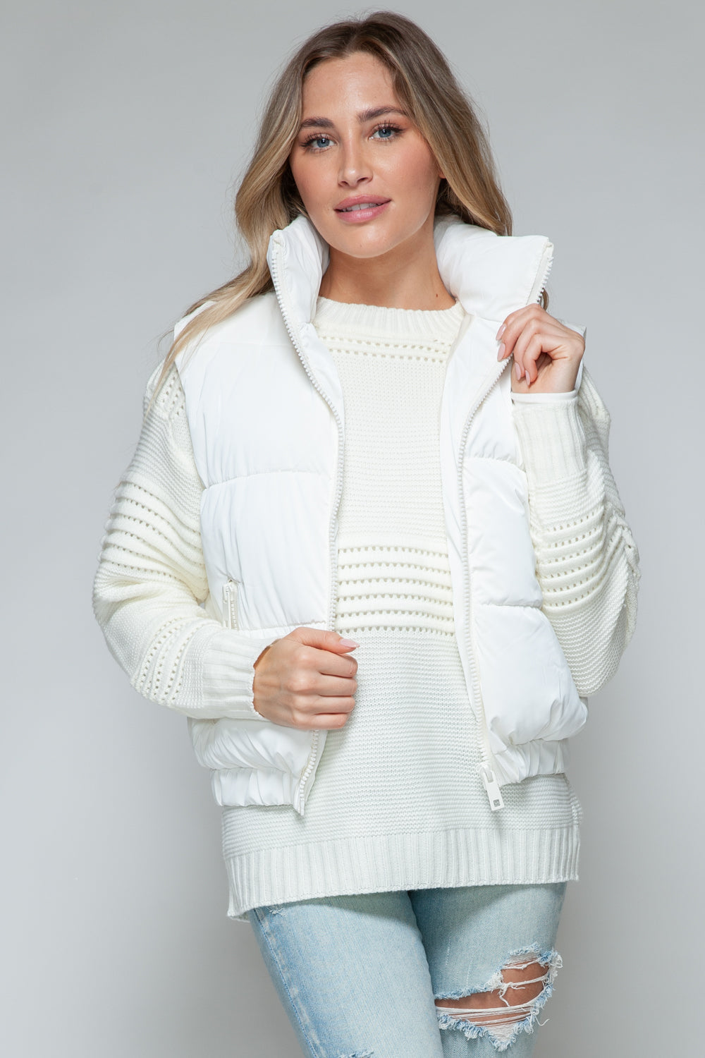 Snobbish Fine Fur Lining Quilted Vest Trandify Deal
