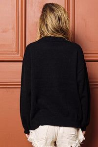 BiBi Tinsel Christmas Sweater | Embroidered Holiday Wear