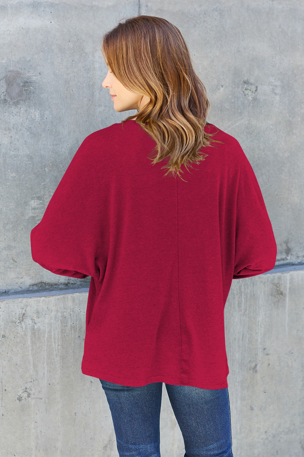 Double Take Full Size Round Neck Long Sleeve T-Shirt Trandify Deal