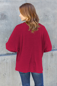 Double Take Full Size Round Neck Long Sleeve T-Shirt Trandify Deal