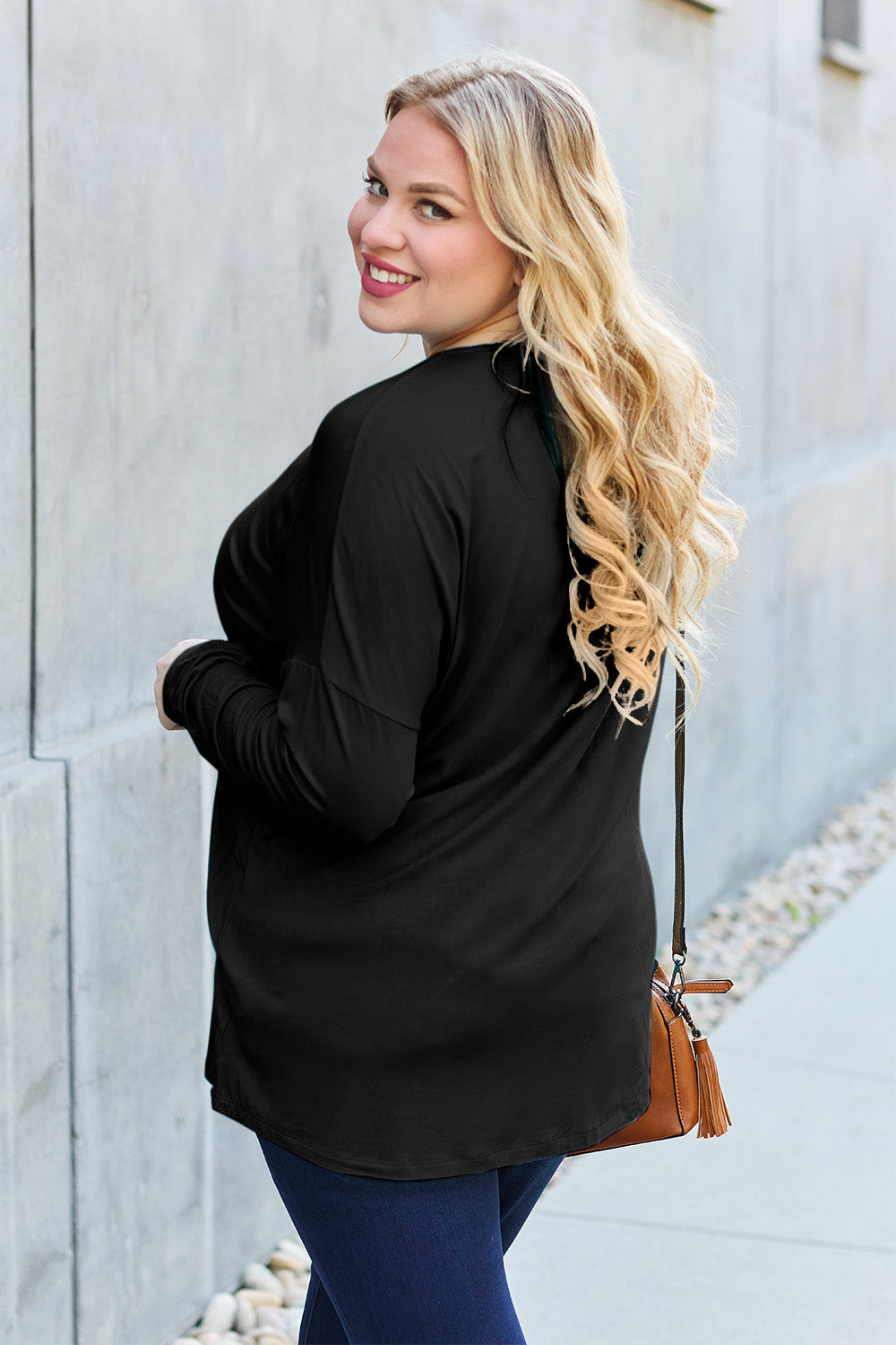 Basic Bae Full Size Round Neck Dropped Shoulder T-Shirt Trandify Deal