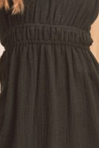 Aemi + Co Black Side Slit Tank Dress for Women | Trendy Sleeveless Dress | USA Fashion