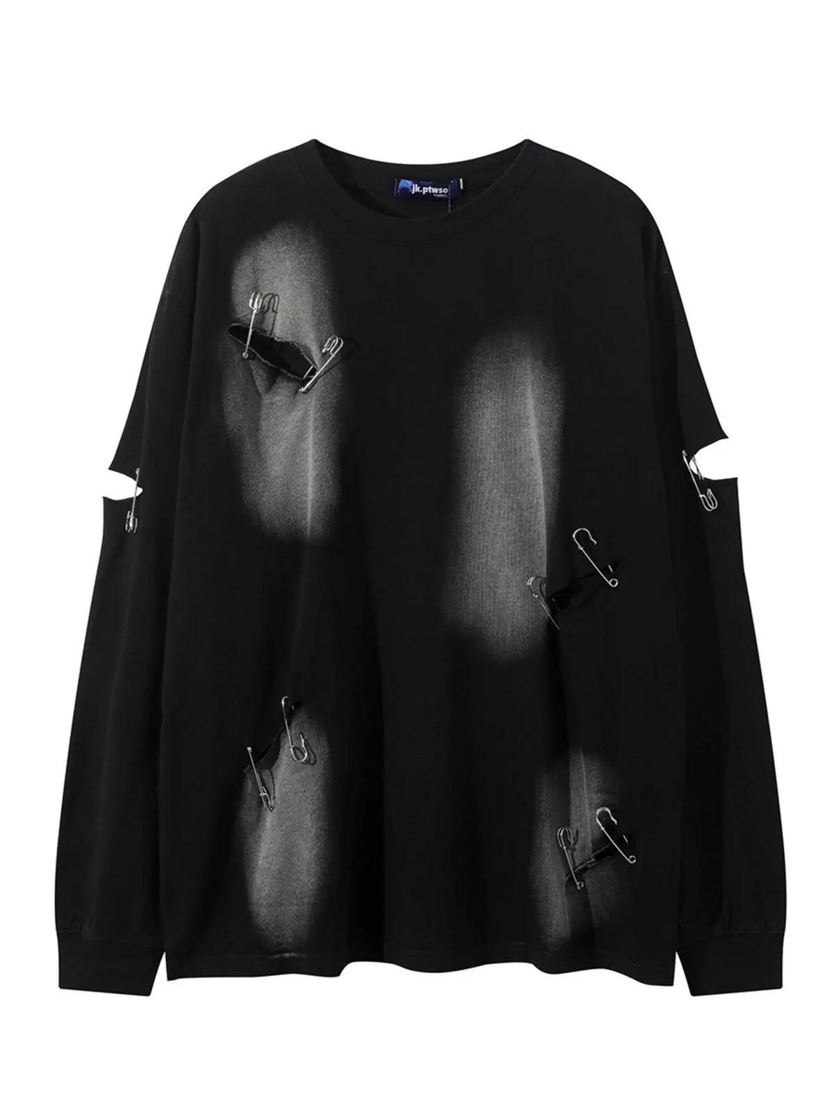 Men’s Distressed Vintage Tee – Soft Long Sleeve Crewneck | Free Shipping