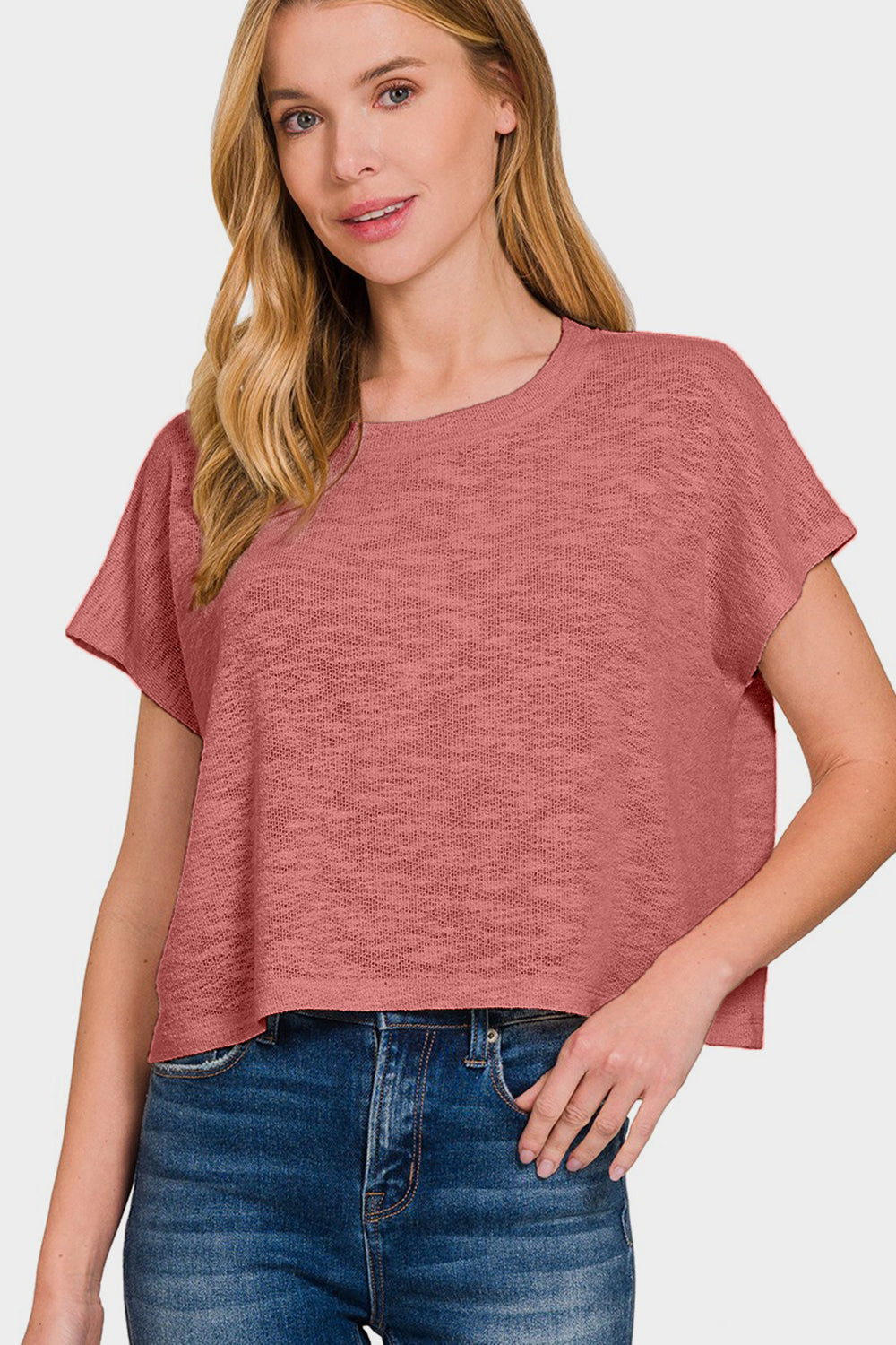 Zenana Round Neck Short Sleeve T-Shirt Trandify deal