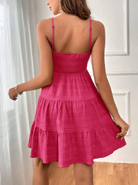 Women’s Sleeveless Tiered Dress – Lightweight Casual Smocked Cami Dress for Beach & Vacations