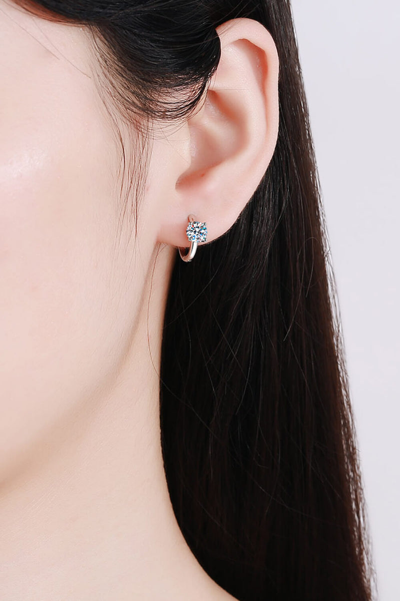 Moissanite Huggie Earrings Trandify Deal