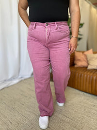 RFM Full Size High Rise Garment Dye Wide Leg  Jeans Trandify Deal