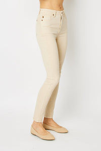 Judy Blue Full Size Garment Dyed Tummy Control Skinny Jeans Trandify deal