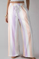 Women's Striped Drawstring Pants with Pockets - Comfy Casual Wear