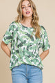 Women's Breathable Workout Tee in Green being worn during a workout