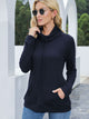 Drawstring Mock Neck Raglan Sleeve T-Shirt Trandify deal