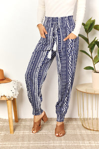 Geometric Print Tassel High-Rise Pants Trandify deal