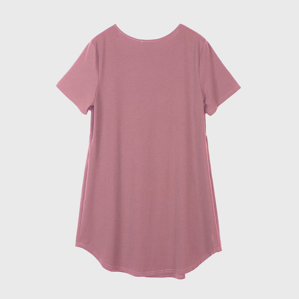 V-Neck Short Sleeve Lounge Dress Trandify Deal