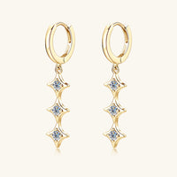 Moissanite 925 Sterling Silver Geometric Shape Earrings Trandify Deal