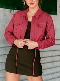 Button Up Long Sleeve Jacket Trandify Deal
