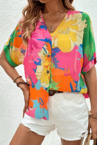 Printed Button Up Half Sleeve Shirt Trandify Deal