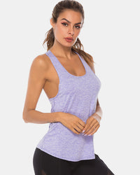 Full Size Scoop Neck Wide Strap Active Tank Trandify deal