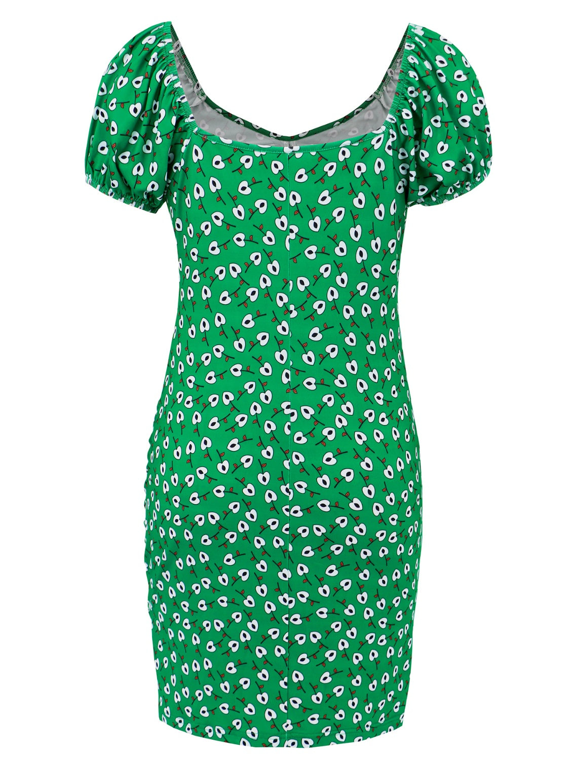 Printed V-Neck Short Sleeve Mini Dress Trandify deal