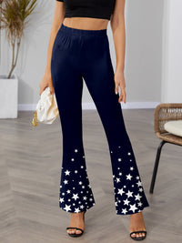Star Elastic Waist Bootcut Pants Trandify deal
