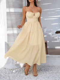 Boho Smocked Maxi Dress for Women – Summer Beach Dress – TrandifyDeal USA