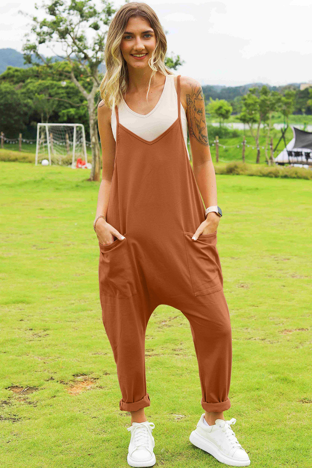 Stylish Pocketed Romper – Perfect for Travel & Outings – TrandifyDeal
