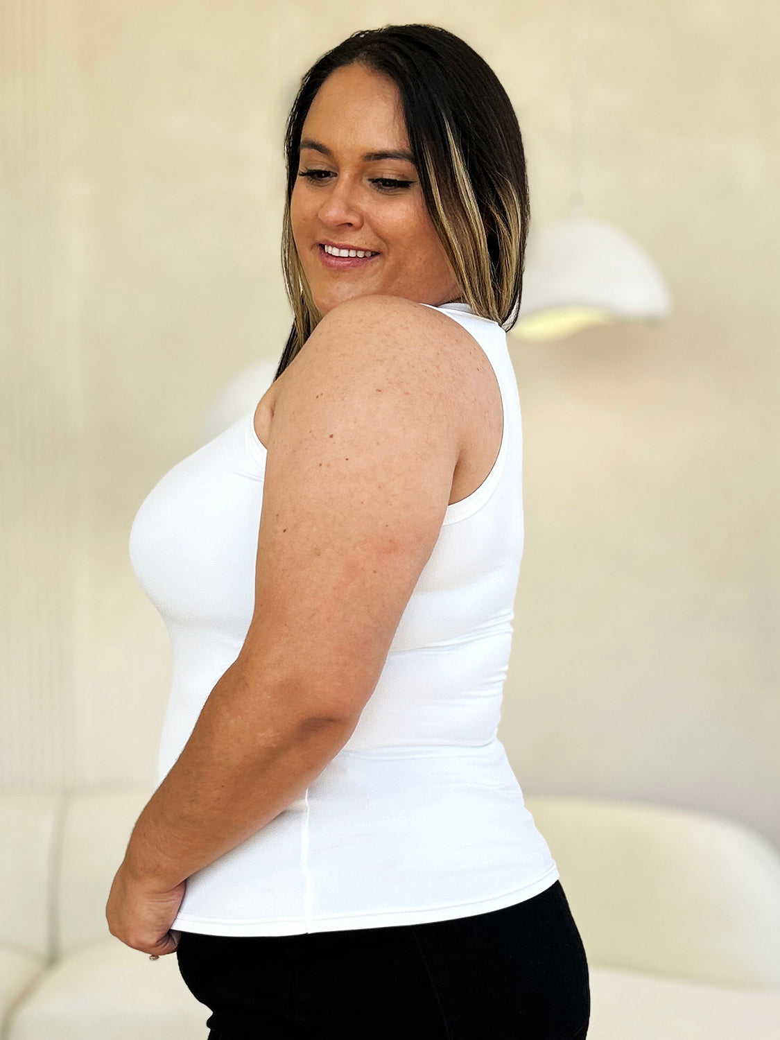 Basic Bae Full Size Round Neck Slim Tank Trandify Deal