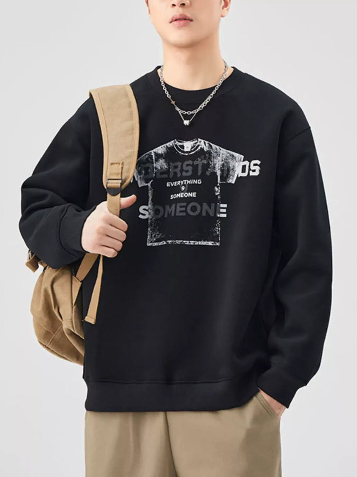 Men's Plus Size Oversized Crewneck Sweatshirt