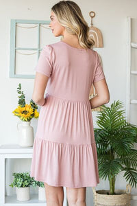 Boho Plus Size Tiered Mini Dress with Lace Trim – USA Women’s Fashion