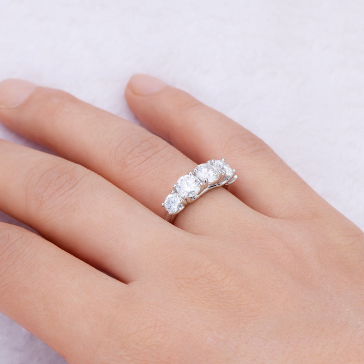 3.6 Carat Moissanite 925 Sterling Silver Ring Trandify Deal