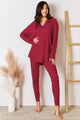 Basic Bae Full Size Notched Long Sleeve Top and Pants Set Trandify Deal