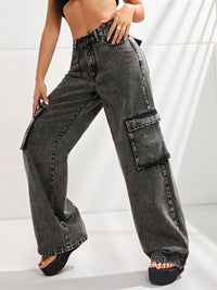 Wide Leg Jeans with Pockets Trandify Deal