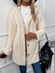 Fuzzy Button Down Hooded Coat Trandify Deal