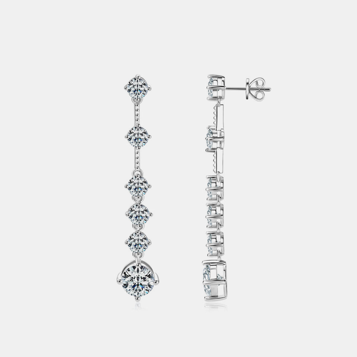 4 Carat Moissanite 925 Sterling Silver Earrings Trandify deal
