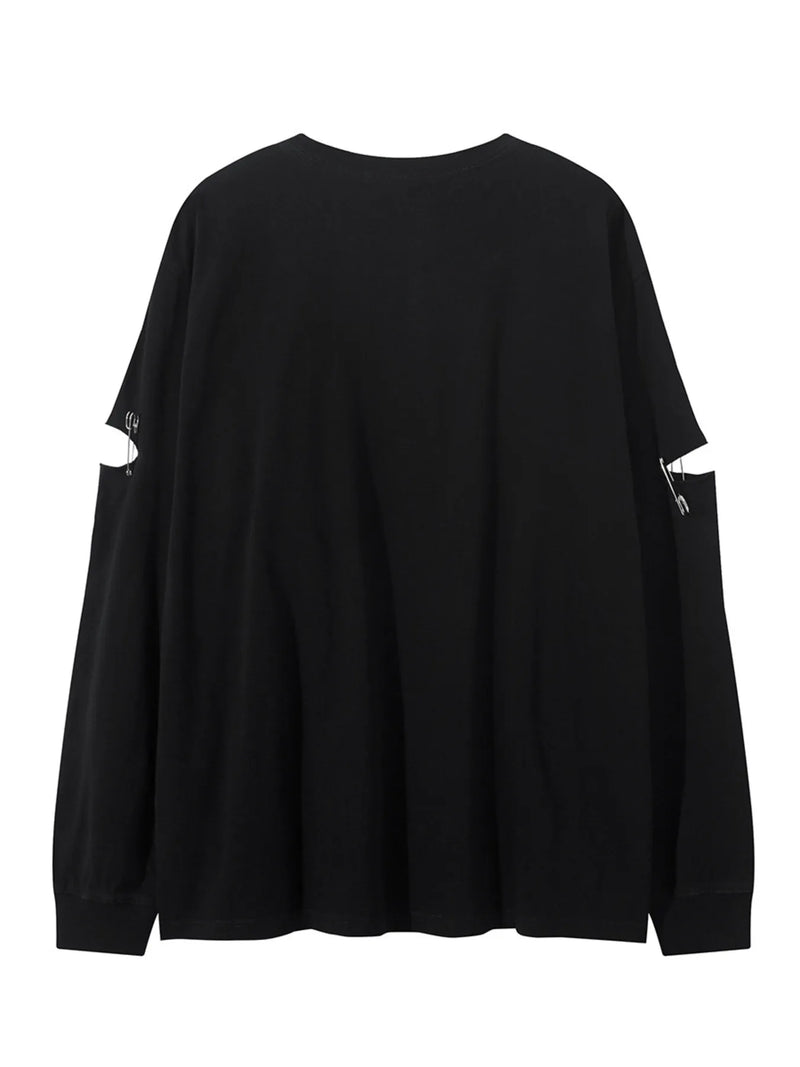 Men’s Distressed Vintage Tee – Soft Long Sleeve Crewneck | Free Shipping