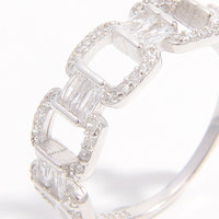 925 Sterling Silver Zircon Cutout Ring Trandify Deal