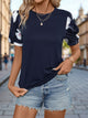 Perfee Printed Round Neck Short Sleeve T-Shirt Trandify deal