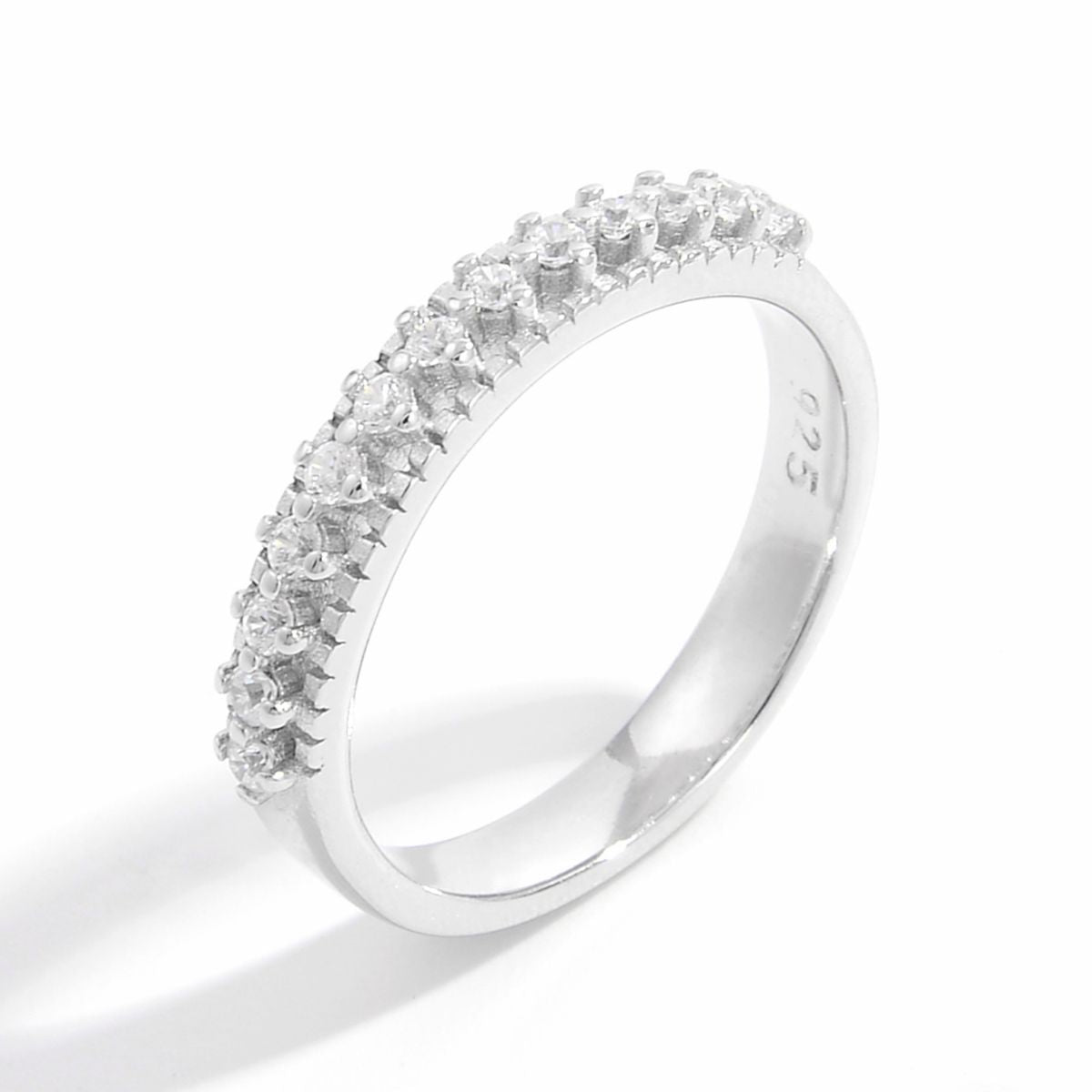 925 Sterling Silver Inlaid Zircon Ring Trandify Deal