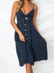 Cutout Smocked Sweetheart Neck Cami Dress Trandify deal