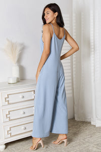 Basic Bae Full Size Spaghetti Strap V-Neck Jumpsuit Trandify deal