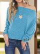 One Shoulder Long Sleeve T-Shirt Trandify Deal