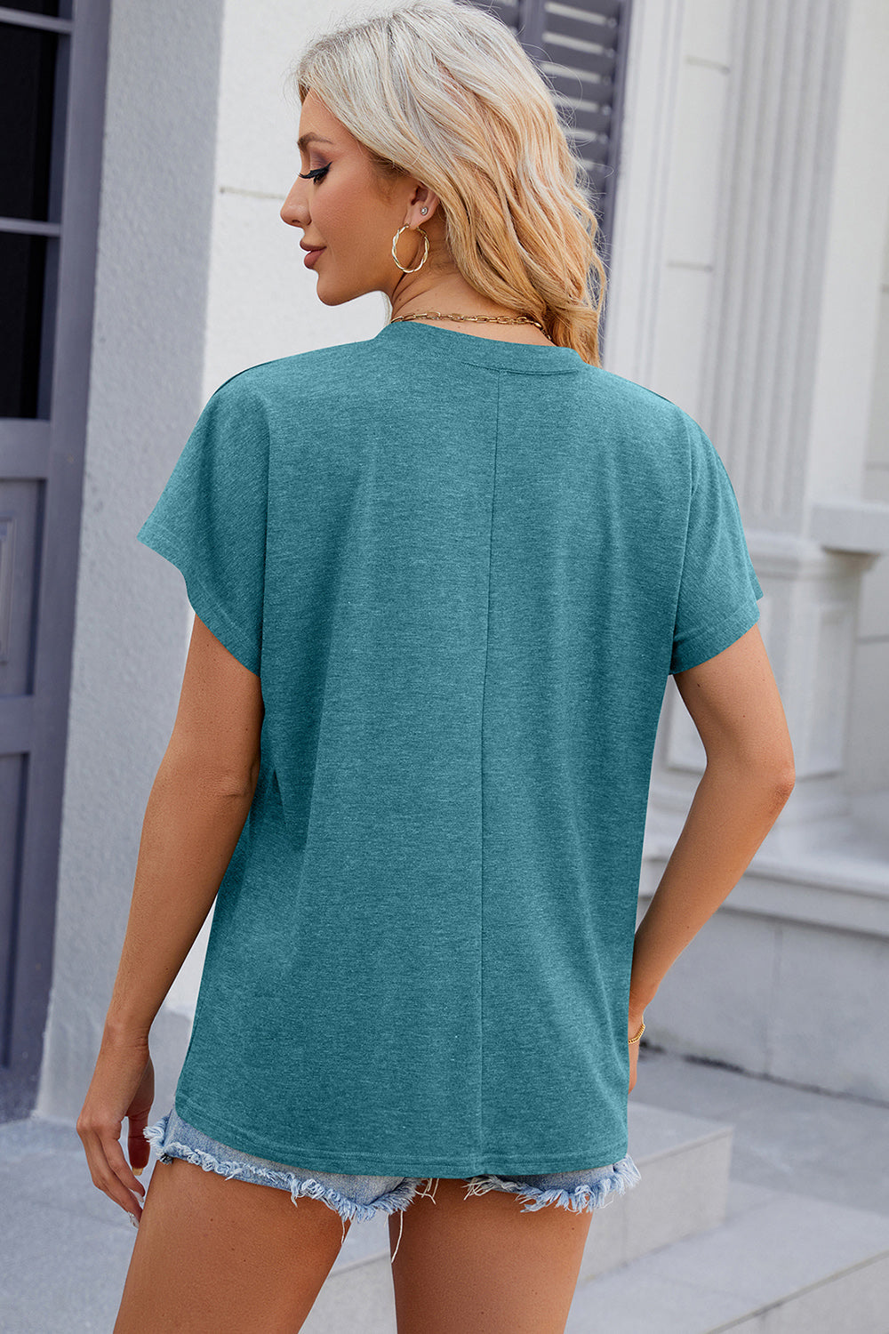 V-Neck Short Sleeve T-Shirt Trandify deal