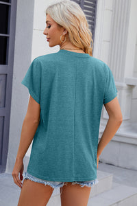 V-Neck Short Sleeve T-Shirt Trandify deal