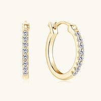 925 Sterling Silver Moissanite Huggie Earrings Trandify Deal