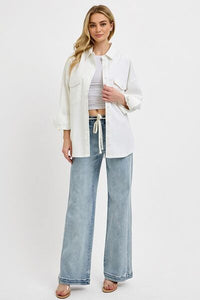 RISEN Women's Straight Leg Jeans with Pockets - Trandify Deal