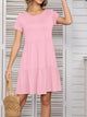 Round Neck Short Sleeve Mini Tee Dress Trandify deal