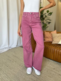 RFM Full Size High Rise Garment Dye Wide Leg  Jeans Trandify Deal
