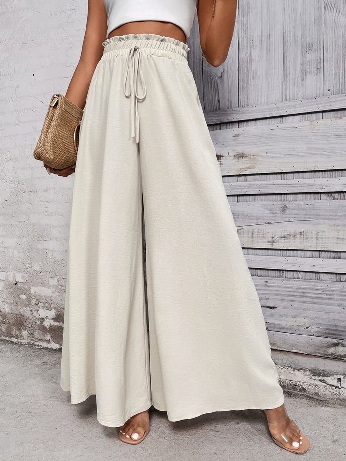 Tied High Waist Wide Leg Pants Trandify deal